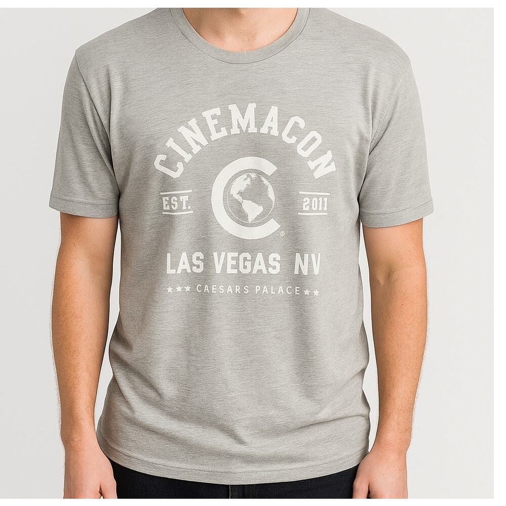 Hanes XL Nano T Cinemacon Las Vegas Gray Mens Short Sleeve T-Shirt